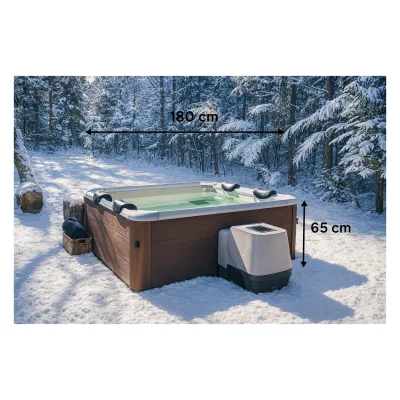 MSpa Whirlpool AMBER AERO PLUS 2027 XXL inkl. App, LED, 8 Hydromassagedüsen, 140 Luftdüsen