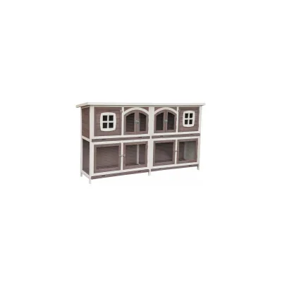 Nanook XXL Kleintierstall Murmel taupe 211x52x107 cm