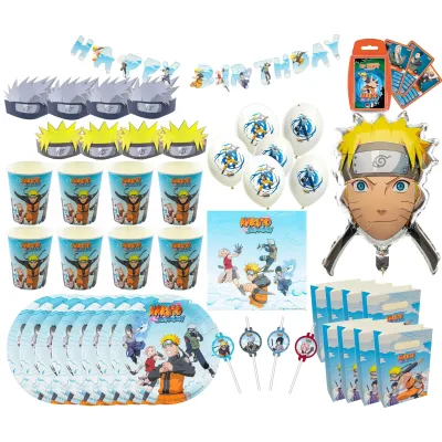Naruto - Kindergeburtstags-Set (69-teilig) Teller Becher Dekoration Geburtstag