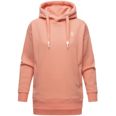 NAVAHOO Damen Kapuzensweatshirt Kuscheliger Hoodie mit Oversize Look Silberengelchen