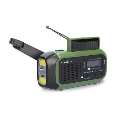 NEDIS RDDBCR2000 grün Notfallradio (DAB+, Wecker, tragbar)