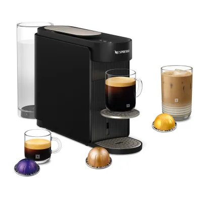 Nespresso Krups VERTUO Up Kaffeekapselmaschine Kapselmaschine One-Touch-System Ink Black, XN9408