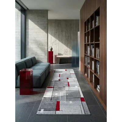 Niederflor-Läufer Kurzflor Grau 80x140 cm - THUR   Kadima Design