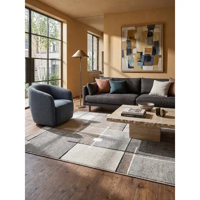 Niederflor-Läufer Kurzflor Grau 80x140 cm - THUR   Kadima Design