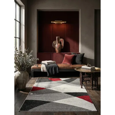 Niederflor-Läufer Pflegeleicht Grau 80x140 cm - THUR   Kadima Design