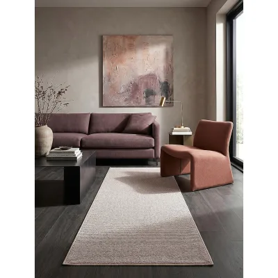 Niederflor-Teppich Kurzflor Beige 133x133 cm - COLFOSCO   Kadima Design