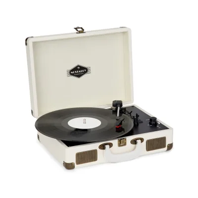 Nostalgy by auna Peggy Sue Retro-Plattenspieler LP USB AUX