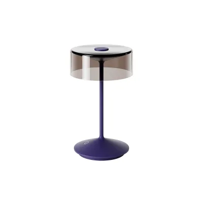 Numotion Akku Glasleuchte Sigor Tischleuchte IP 54 Pflaumenblau 265mm 2,2W FlexMood 2200K/2700K 171lm Ra85 dim