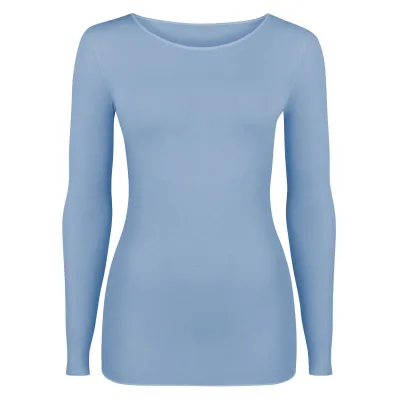 NUR DIE Damen Longsleeve NUR DIE X KILIAN KERNER Damen Longsleeve Roundneck mit Kaschmir - grau - Größe 36-38 1er Pack
