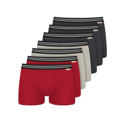 NUR DIE Herren Boxer Cotton Stretch 7er Pack