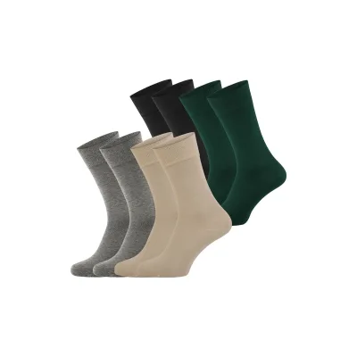 NUR DIE Herren Freizeitsocken Bambus Komfortbund 8er Pack