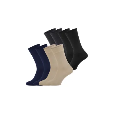 NUR DIE Herren Freizeitsocken Bambus Komfortbund 8er Pack