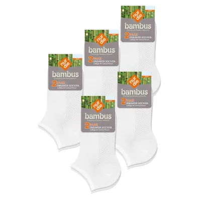 NUR DIE Herren Sneakersocken Bambus Sneaker 10er Pack