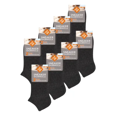 NUR DIE Herren Sneakersocken Baumwolle Basic Unifarben 16