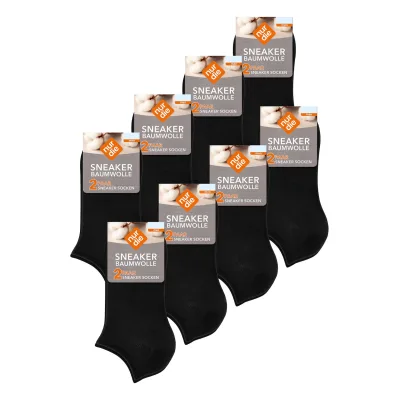 NUR DIE Herren Sneakersocken Baumwolle Basic Unifarben 16