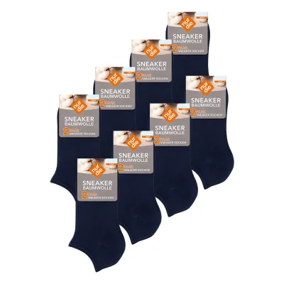 NUR DIE Herren Sneakersocken Baumwolle Basic Unifarben 16
