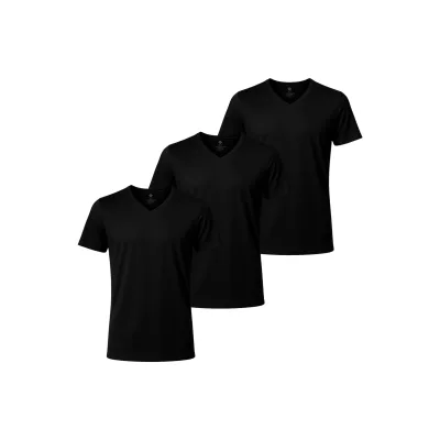 NUR DIE Herren T-Shirt Cotton Active Unterhemd 3er Pack