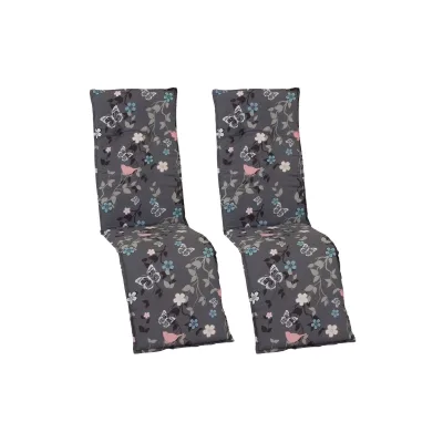 NYVI Auflage für Relaxliegen Barcelona 2er Set 171x50x6cm – Liegenauflage mit Komfortschaumkern und Bezug – Sitzpolster für Gartenliegen Dessin:Vintage Flower