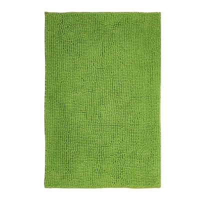 NYVI Badematte NYVISpa Chenille Rechteckig - Badezimmerteppich - Rutschfest, Saugfähig, Schnell Trocknend, Fußbodenheizung geeignet, Waschbar, Weich Farbe:Grün;Größe:Badematte 70x120 cm