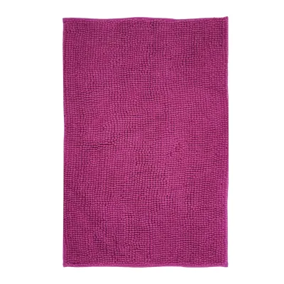 NYVI Badematte NYVISpa Chenille Rechteckig - Badezimmerteppich - Rutschfest, Saugfähig, Schnell Trocknend, Fußbodenheizung geeignet, Waschbar, Weich Farbe:Lila;Größe:Badematte 70x120 cm