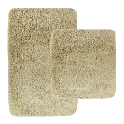 NYVI Badematte NYVISpa Lasalle  - Badezimmerteppich - Rutschfest, Saugfähig, Schnell Trocknend, Fußbodenheizung geeignet, Waschbar, Weich Farbe:Beige;Größe:Set 45x50 + 50x80 cm