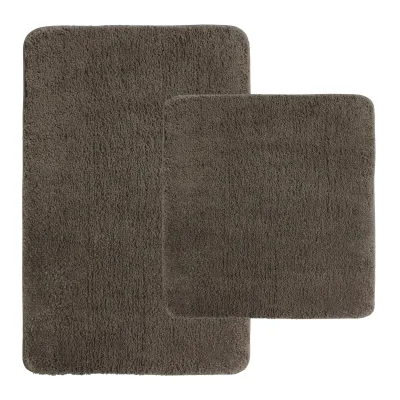 NYVI Badematte NYVISpa Lasalle  - Badezimmerteppich - Rutschfest, Saugfähig, Schnell Trocknend, Fußbodenheizung geeignet, Waschbar, Weich Farbe:Taupe;Größe:Set 45x50 + 50x80 cm