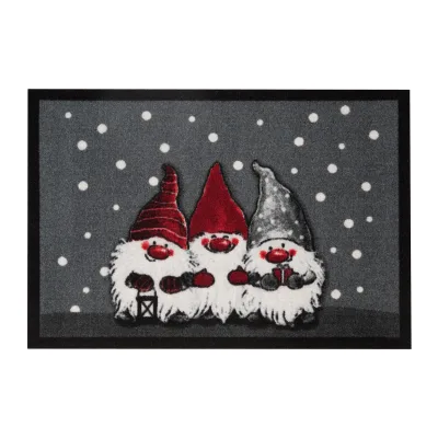 NYVI Fußmatte Printy - Rutschfest, Waschbar, für Innen und Außen Größe:40x60 cm;Farbe:Christmas