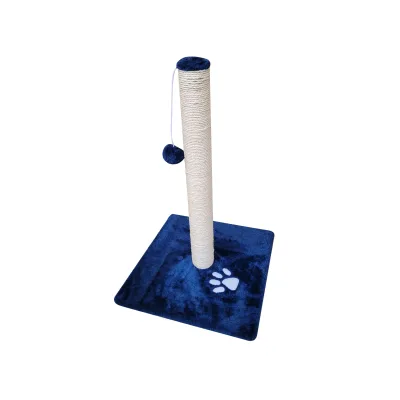 NYVI Katzen Kratzstamm Milano 63 cm groß Dunkelblau – Katzen Kratzbaum Sisal Kratz Säule