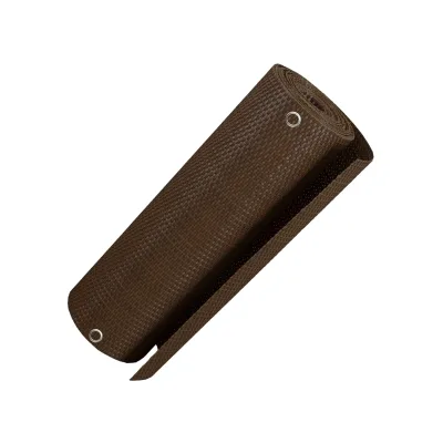 NYVI Polyrattan Balkon Sichtschutz Privafence - Balkonbespannung mit Metallösen - UV-fest, Wetterfest, 100% Blickdicht Farbe:Braun RD01;Größe:100x500 cm