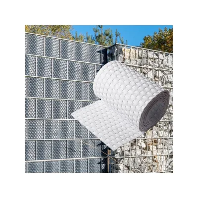 NYVI Polyrattan Sichtschutzstreifen Privafence 255 x 19 cm - Sichtschutz für Doppelstabmatten Zaun Farbe:Weiß;Anzahl:5