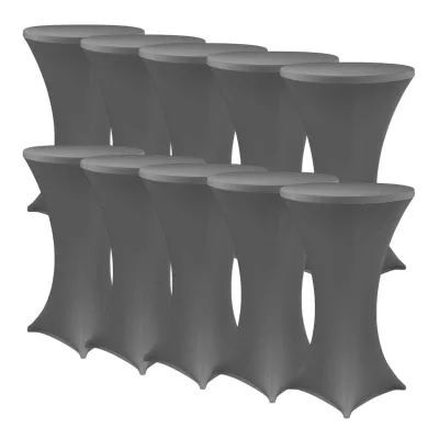 NYVI Stehtischhusse NYVIGala - Elastische Stretchhusse für Stehtische & Bistrotische Farbe:Anthrazit;Größe:Ø 60-65 cm - 10er Set