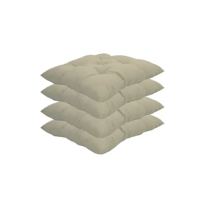 NYVI Stuhlkissen Genua 38x38 cm 4er Pack Sitzkissen mit Steppung Farbe:Ecru