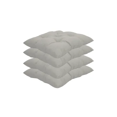 NYVI Stuhlkissen Genua 38x38 cm 4er Pack Sitzkissen mit Steppung Farbe:Weiß