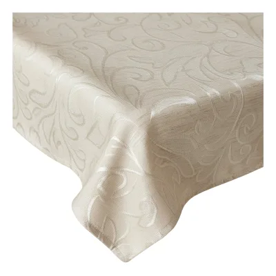 NYVI Tischdecke Elegance Leinenoptik Ecru - Pflegeleicht, Bei 40°C waschbar, 10% Leinenanteil Farbe:Ecru;Größe:Tischtuch rechteckig 130x170 cm