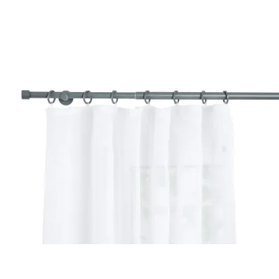 Ondeco Gardinenstange ausziehbar 1-lauf 16-19mm Trendy für Fenster mit Wandmontage Farbe: Dark Gray, Größe: 160-280 cm