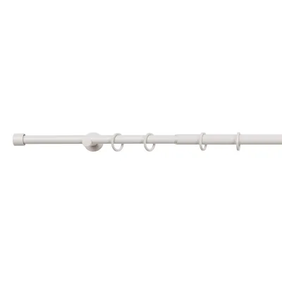 Ondeco Gardinenstange ausziehbar 1-lauf 16-19mm Trendy für Fenster mit Wandmontage Farbe: Warm Gray, Größe: 120-210 cm