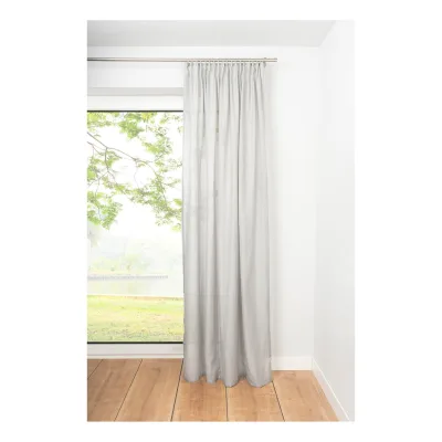 Ondeco Schlaufenschal Breeze Gardinen Blickdicht Vorhang Schlafzimmer 1er Set Farbe: Grau, Größe: 135x300 cm