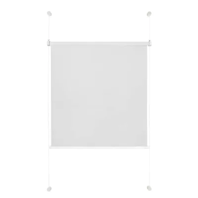 Ondeco Tageslicht Rollo ohne Bohren Klemmrollo Alternative Plissee Klemmfix Sichtschutz Sonnenschutz Farbe: Weiß, Größe: 90x210 cm