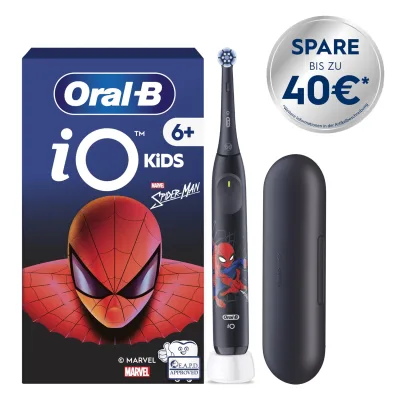 Oral-B iO Kids 6+ Spiderman inkl. 1 Aufsteckbürste, 1 Reise-Etui Zahnbürste