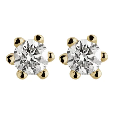 Orolino Ohrringe Gold 585 mit 2 natürlichen Brillanten zus. 0,20ct.