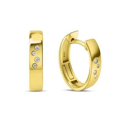 Orolino Ohrringe Gold 585 mit 8 Brillanten zus. 0,04ct.
