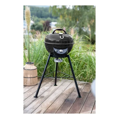 Outdoorchef Gas Kugelgrill City 420 G SE Black mit Tragetasche Gasgrill mit Stahlgrillrost
