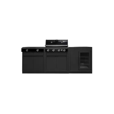 Outdoorchef HEAT Outdoor Küche 3-teilig: X-415/245 + Caso BBQ Cooler - mit Arbeitsplatte aus Granit