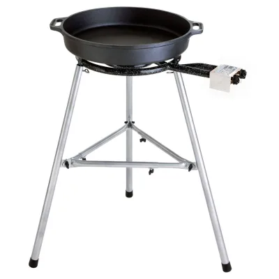 Paella Set 3: Pfanne 60 cm, 2-Ring-Brenner, 11,4 kw, inkl. Zubehör