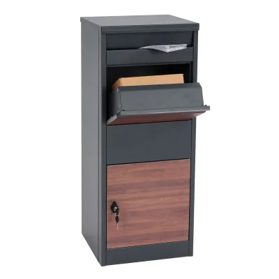 MCW Paketkasten Anthrazit, Dunkelbraun 41x102x38 cm