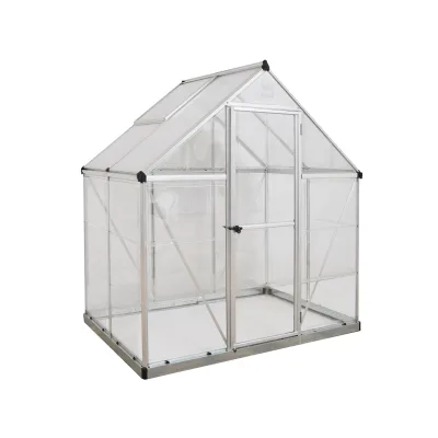 Palram - Canopia   Hybrid Gewächshaus, silber  in cm 126x185x208 (LxBxH)