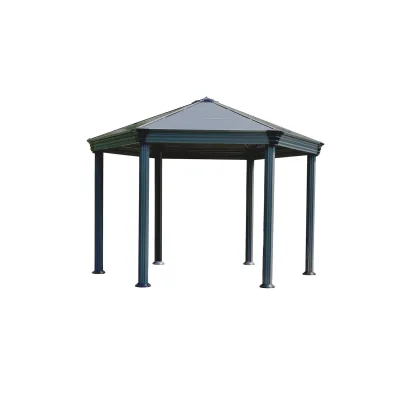 Palram - Canopia  Roma 4 X 3.6 Gartenpavillon, anthrazit, bronze