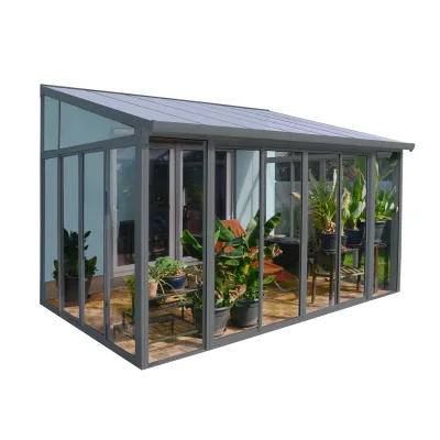 Palram - Canopia   SanRemo 3x4.25 Wintergarten, anthrazit in cm 295x425x212 (LxBxH)