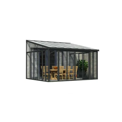 Palram - Canopia SanRemo Wintergarten, anthrazit in cm 425x382x310 (LxBxH)