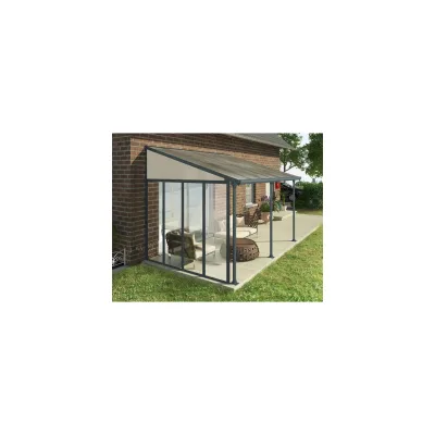 Palram - Canopia   Seitenwand für 3m Tiefe Terrassenüberdachung, anthrazit